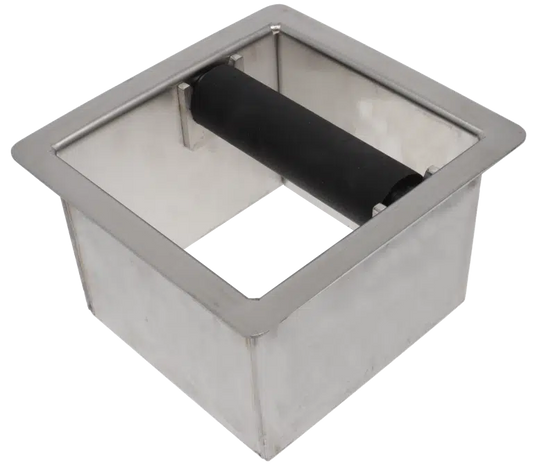 Caffe Knockout in Bench Stainless Steel Chute - Deeper Sides
